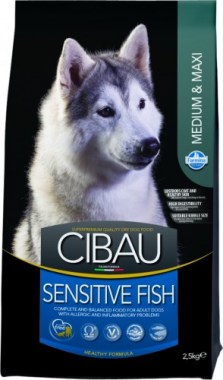 Farmina Cibau Sensitive Fish Medium & Maxi для взрослых собак средних и крупных пород