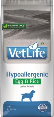 Farmina Vet Life Dog Hypoallergenic Egg & Rice для собак c пищевой аллергией
