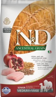 Farmina N&D Ancestral Dog Chicken & Pomegranate Senior Medium & Maxi для взрослых собак старше 7 лет средних и крупных пород