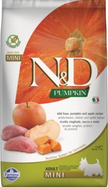 Farmina N&D Dog GF Pumpkin Wild Boar & Apple Adult Mini для взрослых собак мелких пород