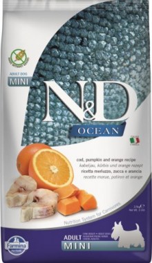 Farmina N&D Ocean Dog Codfish, Pumpkin and Orange Adult Mini для взрослых собак мелких пород
