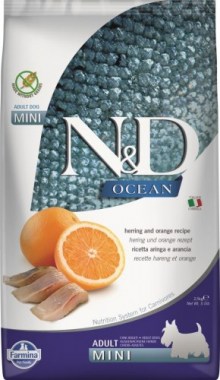Farmina N&D Ocean Dog Herring and Orange Adult Mini для взрослых собак мелких пород