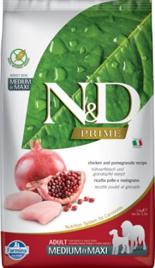 Farmina N&D Prime Dog Chicken & Pomegranate Adult Medium & Maxi для взрослых собак средних и крупных пород