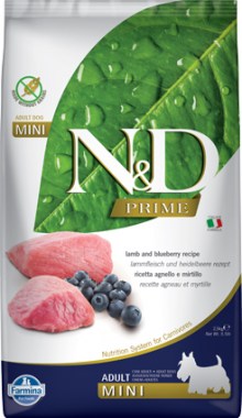 Farmina N&D Prime Dog Lamb & Blueberry Adult Mini для взрослых собак мелких пород